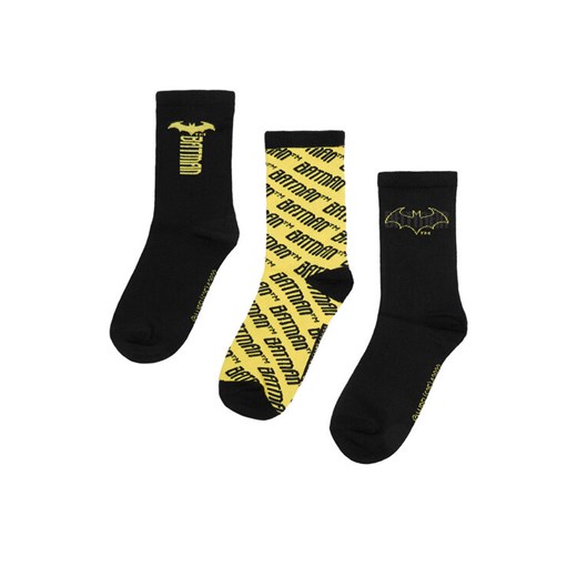 Skarpety długie Batman CEO-ACCCS-AW25-205WBBAT(3-PACK) Czarny ze sklepu eobuwie.pl w kategorii Skarpetki dziecięce - zdjęcie 186652652