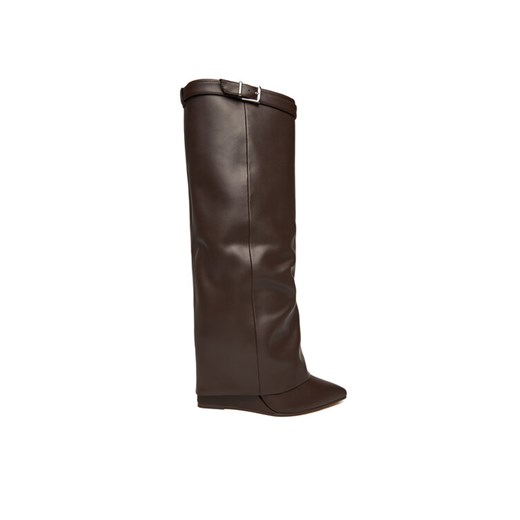 Kozaki Steve Madden Corenne SM11003418 Brązowy ze sklepu eobuwie.pl w kategorii Kozaki damskie - zdjęcie 186652761