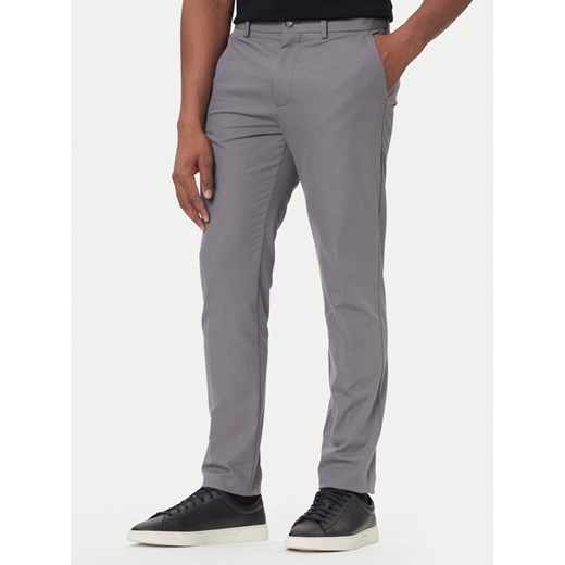 BOSS Chinosy P-Kaiton1 50543945 Szary Slim Fit ze sklepu MODIVO w kategorii Spodnie męskie - zdjęcie 186655214