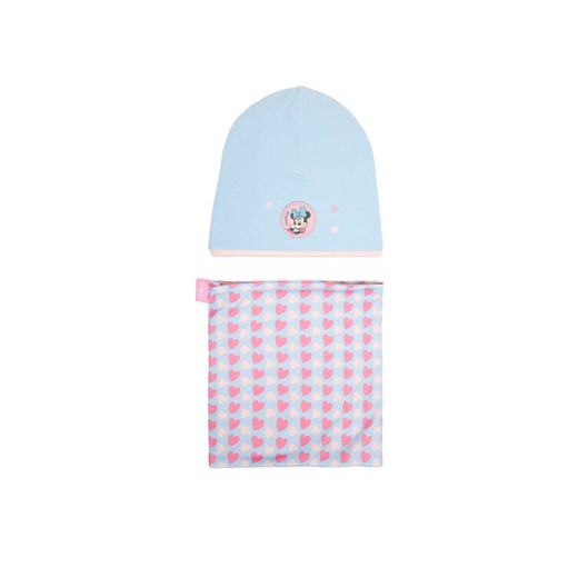 Mickey&Friends Komplet czapka i komin CEO-ACCCS-AW25-220DSTC Niebieski ze sklepu MODIVO w kategorii Czapki dziecięce - zdjęcie 186655221