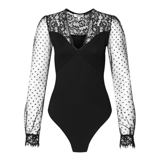 Morgan Bluzka 252-TARSILA Czarny Slim Fit ze sklepu MODIVO w kategorii Bluzki damskie - zdjęcie 186655254