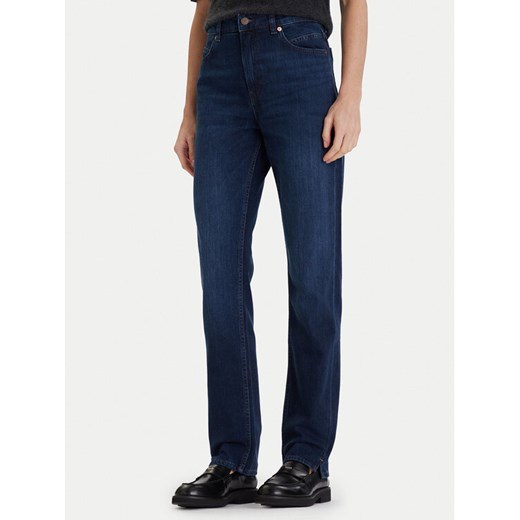 BOSS Jeansy C_Ada 50553902 Granatowy Straight Fit ze sklepu MODIVO w kategorii Jeansy damskie - zdjęcie 186655262