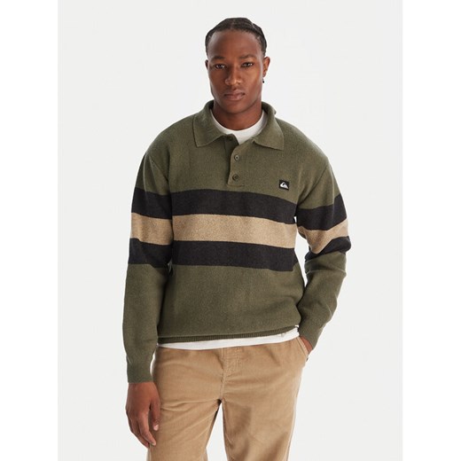 Quiksilver Sweter Cooper EQYSW03331 Zielony Regular Fit ze sklepu MODIVO w kategorii Swetry męskie - zdjęcie 186655474