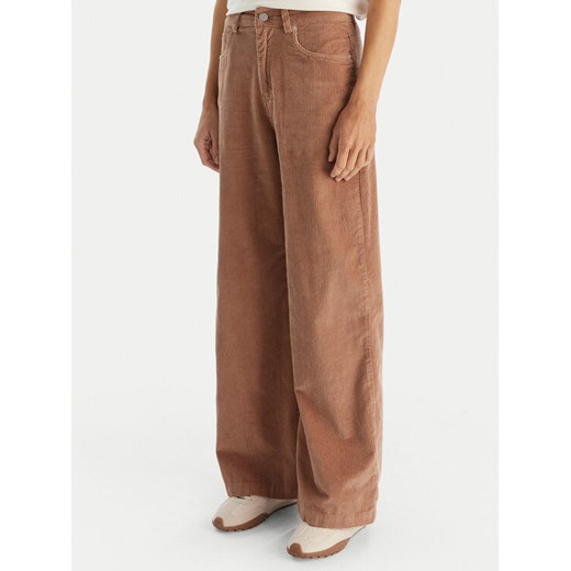 Roxy Spodnie materiałowe ERJNP03678 Brązowy Regular Fit ze sklepu MODIVO w kategorii Spodnie damskie - zdjęcie 186655492