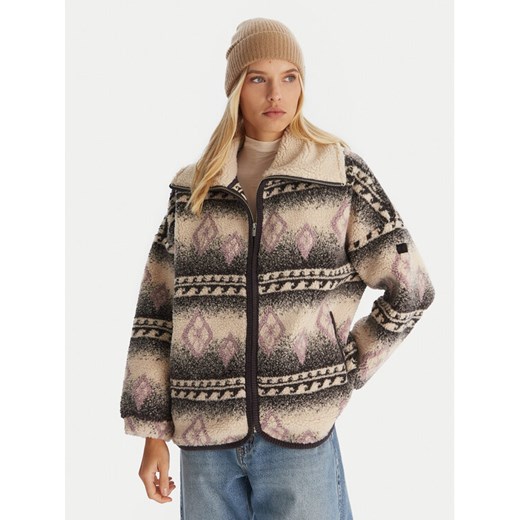 Roxy Polar Feels Like Winter ERJJK03676 Beżowy Regular Fit ze sklepu MODIVO w kategorii Bluzy damskie - zdjęcie 186655580