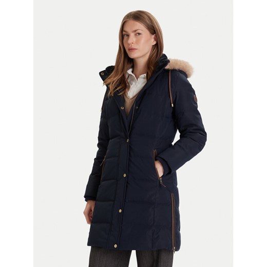 LAUREN RALPH LAUREN Płaszcz zimowy 297957509008 Granatowy Regular Fit ze sklepu MODIVO w kategorii Płaszcze damskie - zdjęcie 186655632