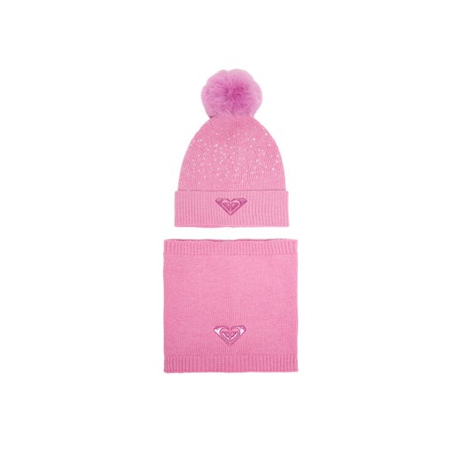 Roxy Komplet czapka i komin CEO-ROXY_ACCCS_08_AW2025 Różowy ze sklepu MODIVO w kategorii Czapki dziecięce - zdjęcie 186655670