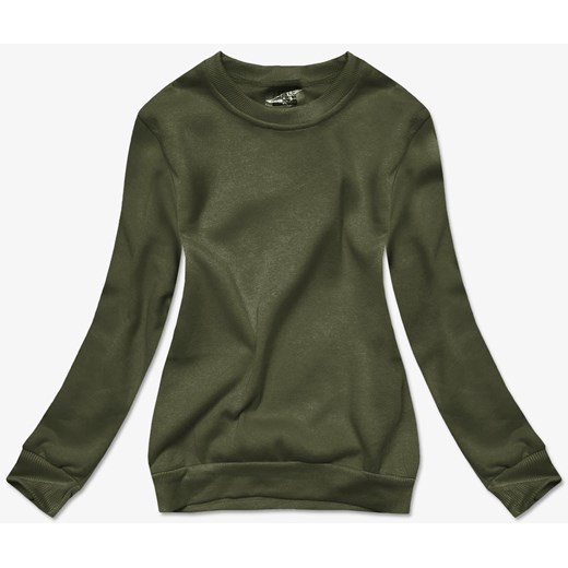 Bluza dresowa damska ze ściągaczami oliwkowa (W01-29) ze sklepu goodlookin.pl w kategorii Bluzy damskie - zdjęcie 186658732