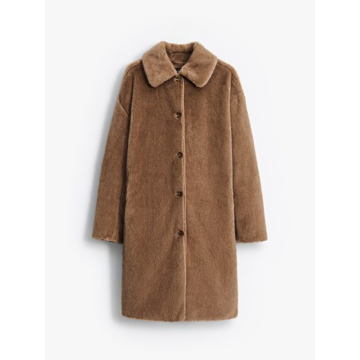 Mohito - Płaszcz oversize - brązowy ze sklepu Mohito w kategorii Płaszcze damskie - zdjęcie 186659072