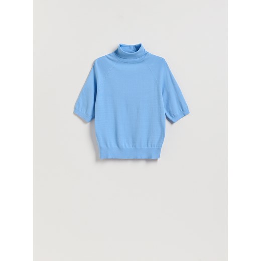 Reserved - Sweter z golfem - jasnoniebieski ze sklepu Reserved w kategorii Swetry damskie - zdjęcie 186660562