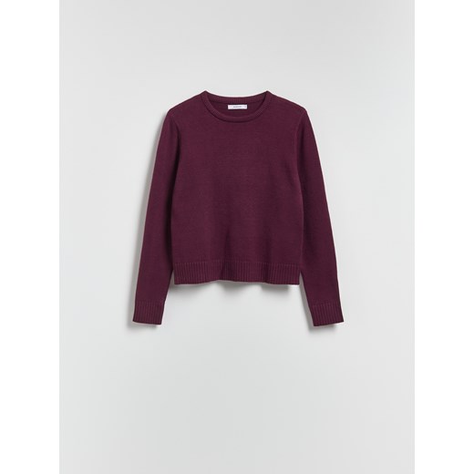 Reserved - Sweter z wiskozą - ciemnofioletowy Reserved M Reserved