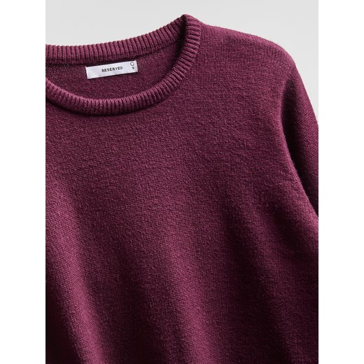 Reserved - Sweter z wiskozą - ciemnofioletowy Reserved L Reserved