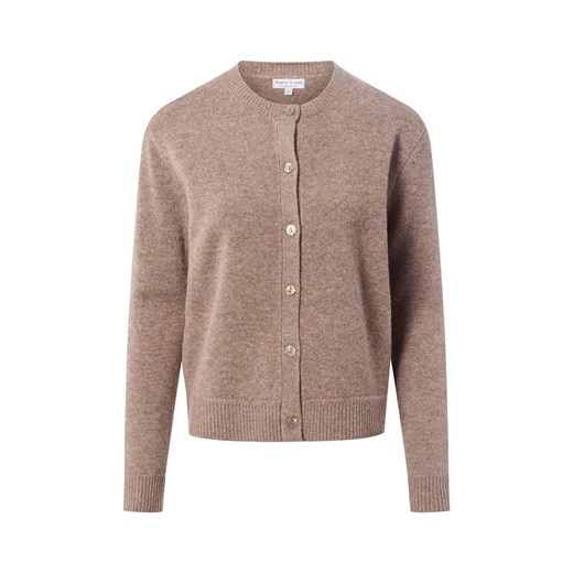 Marie Lund Damski kardigan z wełny merynosów Kobiety drobna dzianina brązowy Marie Lund XXL vangraaf
