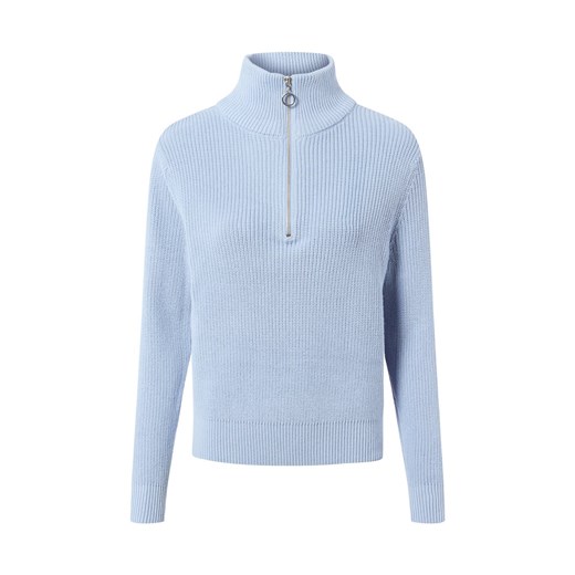 Franco Callegari Sweter damski troyer Kobiety Bawełna jasnoniebieski jednolity Franco Callegari M vangraaf