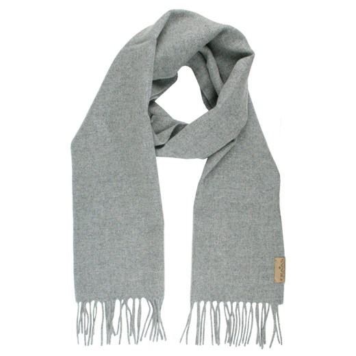 Delikatny Męski Szalik z Wełny Kaszmirowej - V. Fraas - Popielaty SZAWLN1379 ze sklepu JegoSzafa.pl w kategorii Szaliki męskie - zdjęcie 186661330