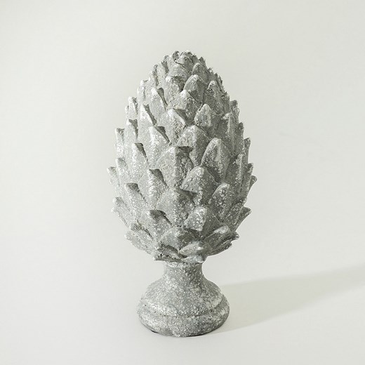 Figurka dekoracyjna Pinecone Grey 15x15x30 cm ze sklepu dekoria.pl w kategorii Dekoracje bożonarodzeniowe - zdjęcie 186661771