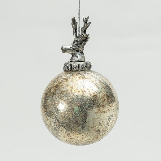 Bombka szklana Royal Deer 10x10x16 cm ze sklepu dekoria.pl w kategorii Dekoracje bożonarodzeniowe - zdjęcie 186661792