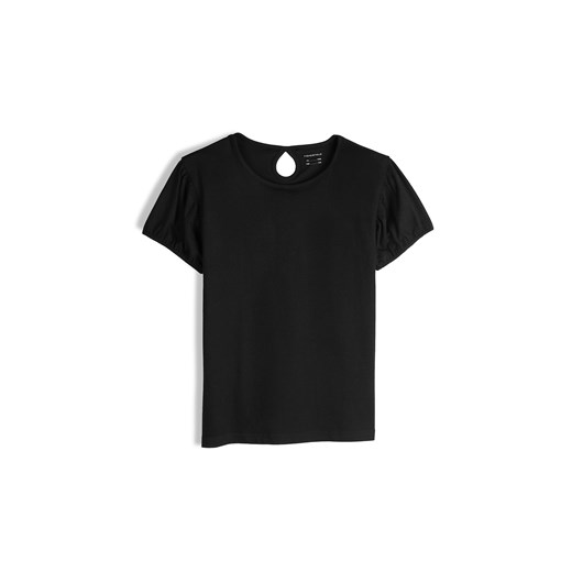 GATE Bawełniany T-shirt z bufiastymi rękawami 3Y ze sklepu gateshop w kategorii Bluzki dziewczęce - zdjęcie 186662591