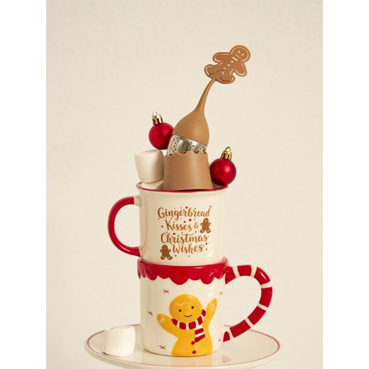 Sinsay - Kubek z motywem świątecznym - biały Sinsay One Size Sinsay