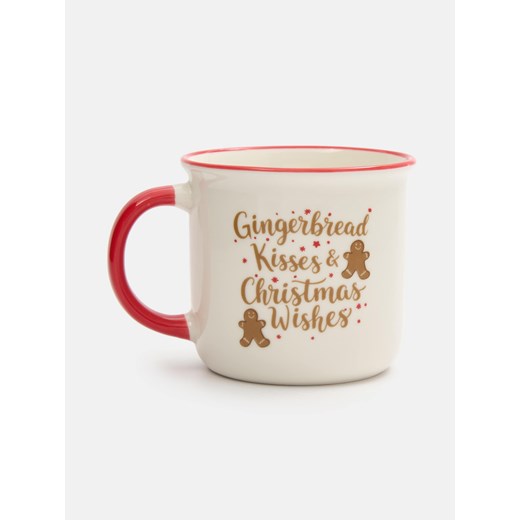 Sinsay - Kubek z motywem świątecznym - biały Sinsay One Size Sinsay