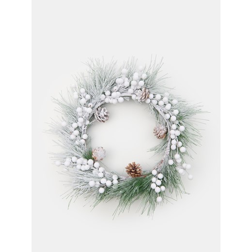 Sinsay - Wieniec dekoracyjny z motywem zimowym - biały Sinsay One Size Sinsay