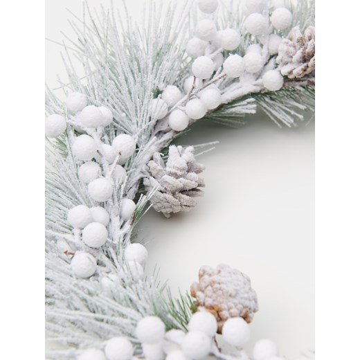 Sinsay - Wieniec dekoracyjny z motywem zimowym - biały Sinsay One Size Sinsay