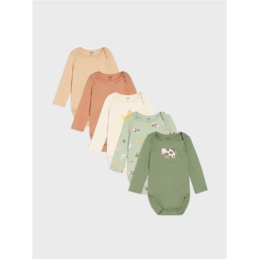 Sinsay - Body 5 pack - zielony ze sklepu Sinsay w kategorii Body niemowlęce - zdjęcie 186665340
