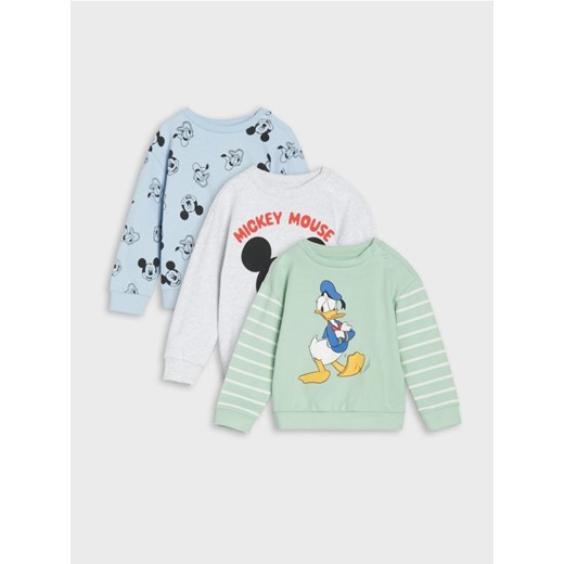 Sinsay - Bluzy 3 pack Mickey Mouse - niebieski - id: 035FX-55X - marki Sinsay - 186665361 Sinsay - Bluzy 3 pack Mickey Mouse - niebieski ze sklepu Sinsay w kategorii Bluzy i swetry - zdjęcie 186665361