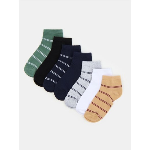Sinsay - Skarpetki w paski 7 pack - wielobarwny - id: 044FZ-MLC - marki Sinsay - 186665363 Sinsay - Skarpetki w paski 7 pack - wielobarwny ze sklepu Sinsay w kategorii Skarpetki dziecięce - zdjęcie 186665363