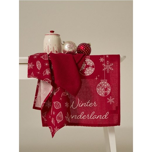 Sinsay - Ścierki kuchenne ze świątecznym motywem 3 pack - czerwony ze sklepu Sinsay w kategorii Fartuchy kuchenne - zdjęcie 186665370