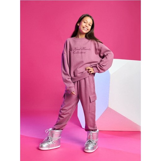 Sinsay - Komplet: bluza i spodnie - fioletowy ze sklepu Sinsay w kategorii Komplety dziewczęce - zdjęcie 186665390