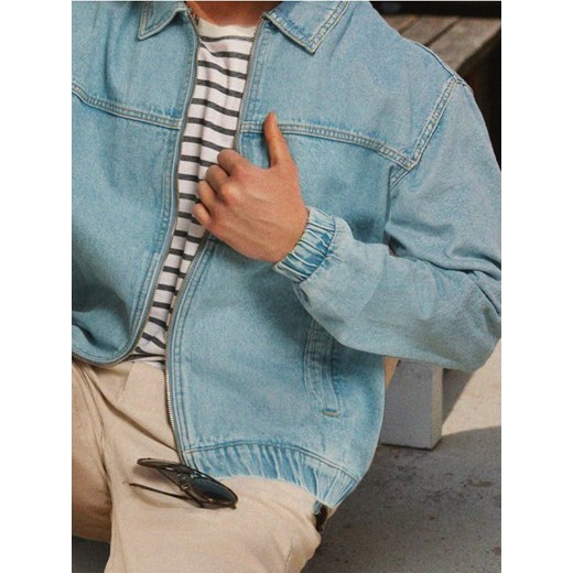 Sinsay - Kurtka jeansowa - niebieski ze sklepu Sinsay w kategorii Kurtki męskie - zdjęcie 186665493