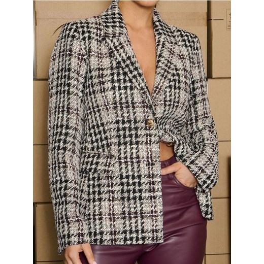 Sinsay - Żakiet w kratę - wielobarwny ze sklepu Sinsay w kategorii Marynarki damskie - zdjęcie 186665582