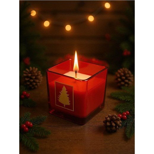 Sinsay - Świeczka zapachowa Apple Cinammon - czerwony ze sklepu Sinsay w kategorii Dekoracje bożonarodzeniowe - zdjęcie 186665613