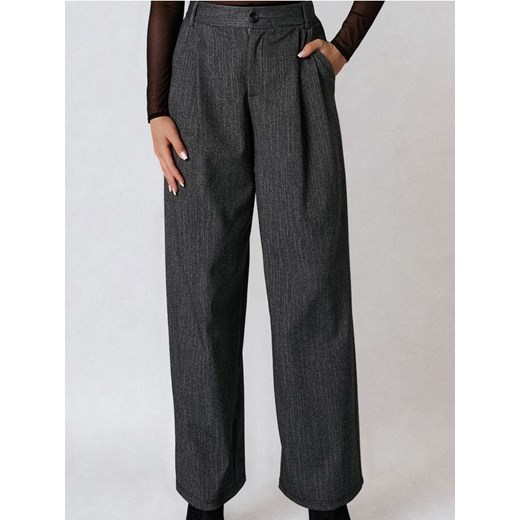 Sinsay - Spodnie wide leg - szary ze sklepu Sinsay w kategorii Spodnie damskie - zdjęcie 186665651