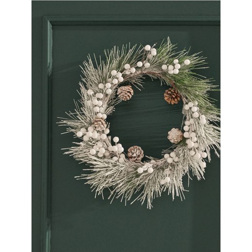 Sinsay - Wieniec dekoracyjny z motywem zimowym - biały ze sklepu Sinsay w kategorii Dekoracje bożonarodzeniowe - zdjęcie 186665653