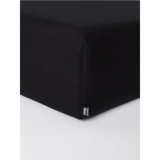 Sinsay - Bawełniane prześcieradło z gumką 140x200 - czarny Sinsay One Size Sinsay