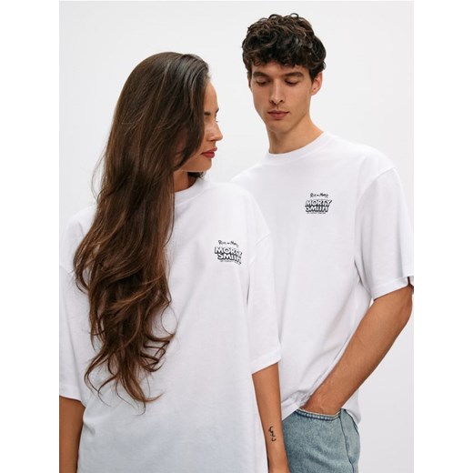 Sinsay - Koszulka z nadrukiem na plecach Rick & Morty - biały ze sklepu Sinsay w kategorii T-shirty męskie - zdjęcie 186665730