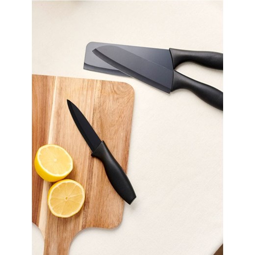 Sinsay - Zestaw noży 3 pack - czarny ze sklepu Sinsay w kategorii Noże kuchenne - zdjęcie 186665740