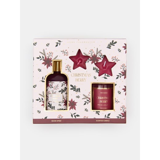Sinsay - Zestaw prezentowy: świeczka i odświeżacz powietrza Cranberry - Sinsay One Size Sinsay