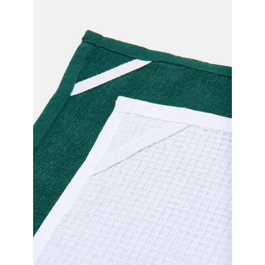 Sinsay - Ścierki kuchenne z motywem zimowym 2 pack - zielony Sinsay One Size Sinsay