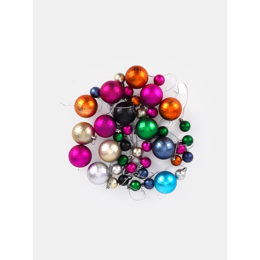 Sinsay - Bombki choinkowe 42 pack - wielobarwny Sinsay One Size Sinsay
