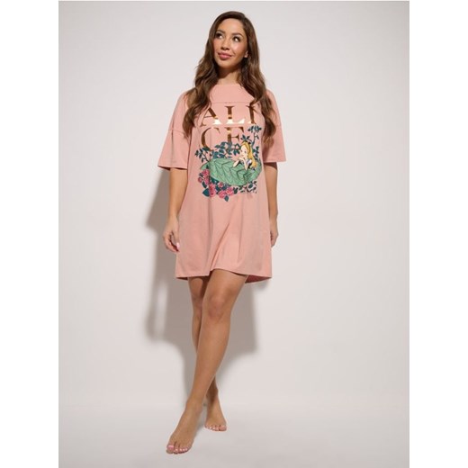 Sinsay - Bawełniana koszula nocna Alice in Wonderland - różowy ze sklepu Sinsay w kategorii Koszule nocne - zdjęcie 186667641
