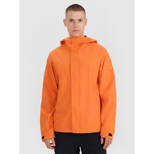 Męska kurtka trekkingowa 4F 4FWSS25TTJAM0750 - pomarańczowa ze sklepu Sportstylestory.com w kategorii Kurtki męskie - zdjęcie 186668414