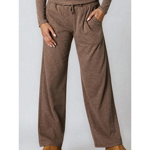 Sinsay - Spodnie wide leg basic - brązowy Sinsay XL Sinsay