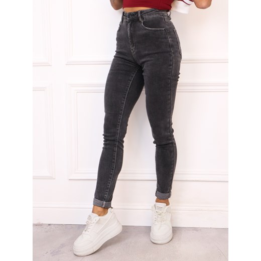 SPODNIE JEANSOWE SKINNY DLA WYSOKICH- SZARE ze sklepu olika.com.pl w kategorii Jeansy damskie - zdjęcie 186669504