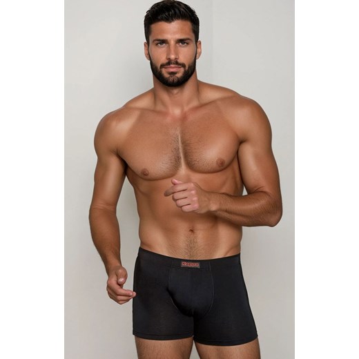 Kappa 2-pack bokserki męskie bawełniane z wewnętrzną gumą i logo K1201, Kolor czarny, Rozmiar S, Kappa ze sklepu Intymna w kategorii Majtki męskie - zdjęcie 186671373