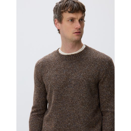 Reserved - Sweter z domieszką wełny - brązowy Reserved XL Reserved