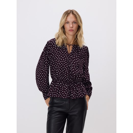 Reserved - Bluzka w groszki - wielobarwny - id: 113JP-MLC - marki Reserved - 186672703 Reserved - Bluzka w groszki - wielobarwny ze sklepu Reserved w kategorii Bluzki damskie - zdjęcie 186672703