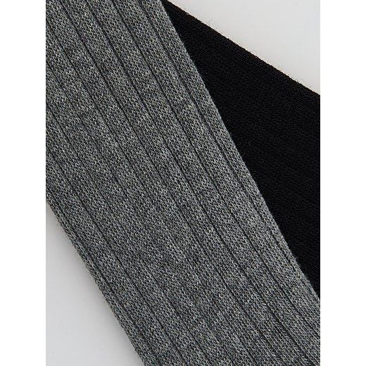 Reserved - Prążkowane rajstopy 2 pack - ciemnoszary Reserved 86/92 (1-2 lata) Reserved